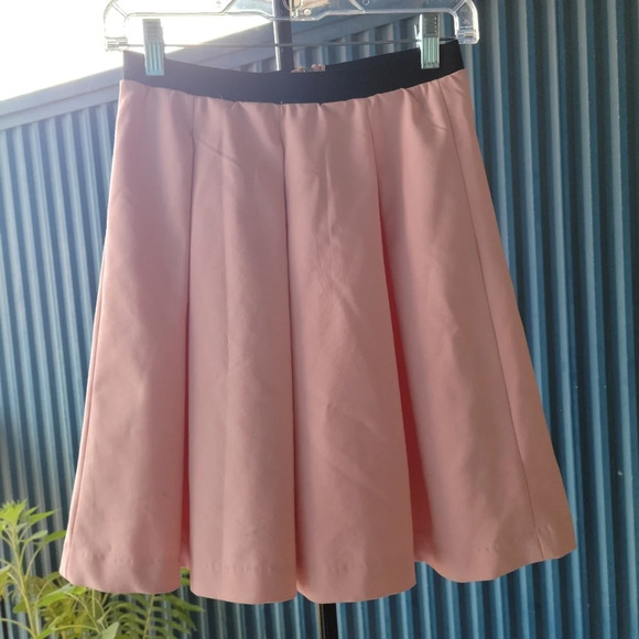 Reserved Pink Skirt  Let's Be Beautiful Skater Skirt Barbiecore Bobby Socks 36 - Picture 3 of 11